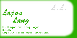 lajos lang business card